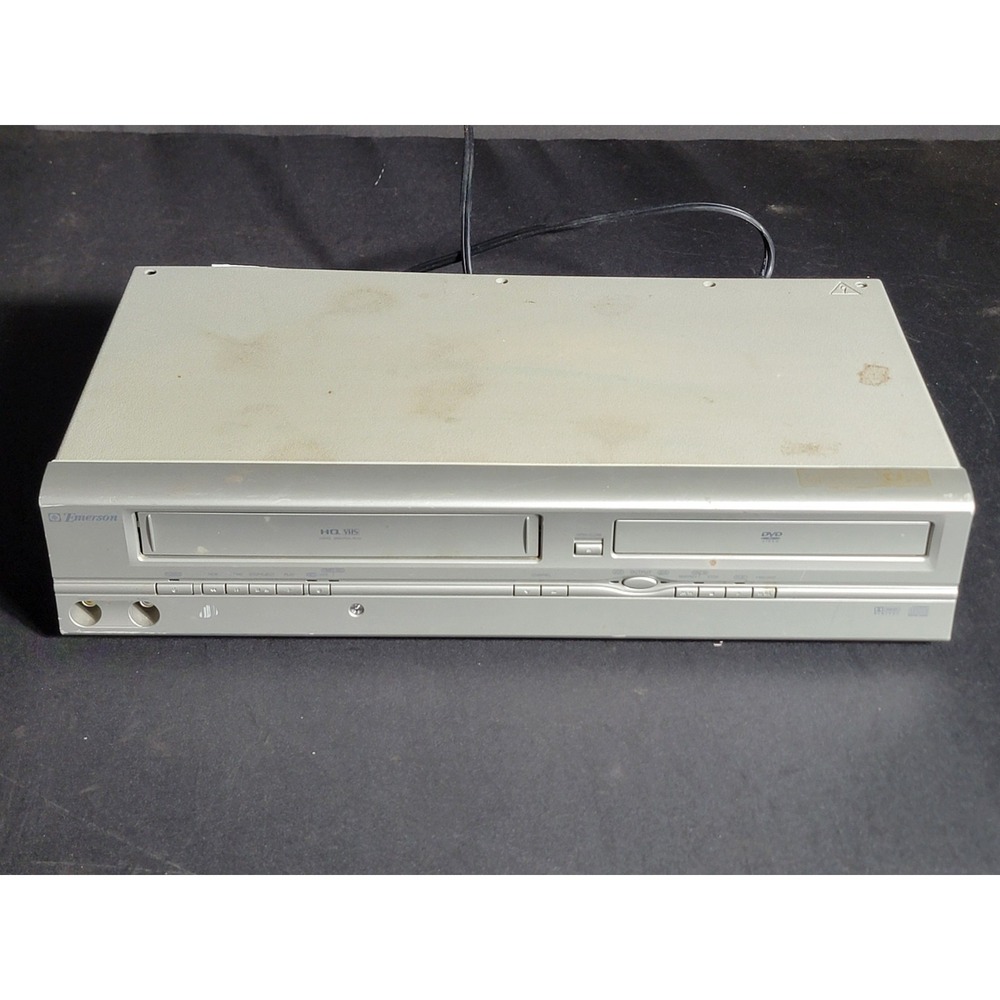 Emerson EWD2004 VCR DVD Player Combo Video Cassette Recorder Silver